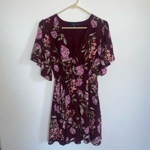 Nordstrom Luxury Adelyn Rae Low Cut Quarter Sleeve Floral Dress